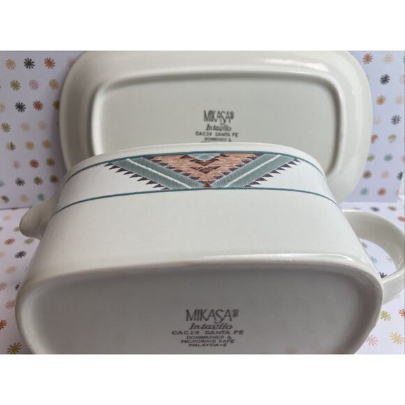 Mikasa Intaglio Santa Fe Gravy Boat Plus Base Plate CAC24 Southwest Dinnerware - Picture 6 of 9